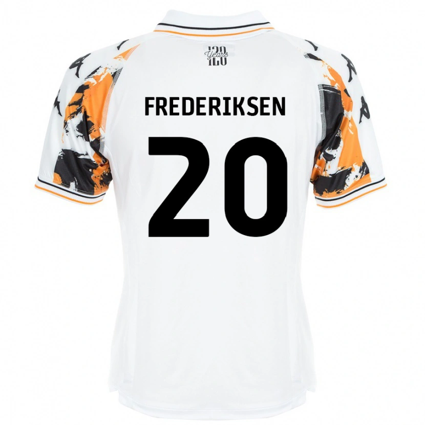 Danxen Barn Abbey Frederiksen #20 Vit Bortatröja Matchtröjor 2024/25 Tröjor T-Tröja