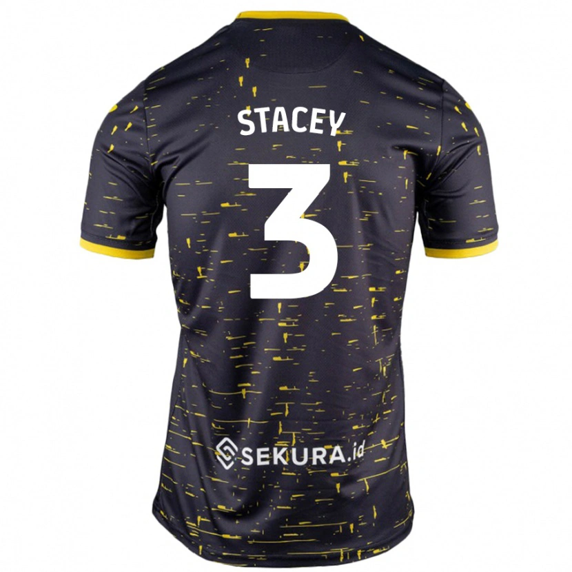 Danxen Barn Jack Stacey #3 Svart Gul Bortatröja Matchtröjor 2024/25 Tröjor T-Tröja
