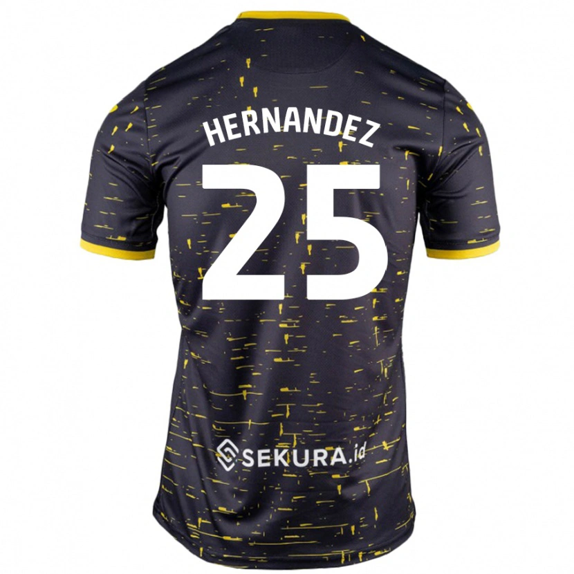 Danxen Barn Onel Hernández #25 Svart Gul Bortatröja Matchtröjor 2024/25 Tröjor T-Tröja