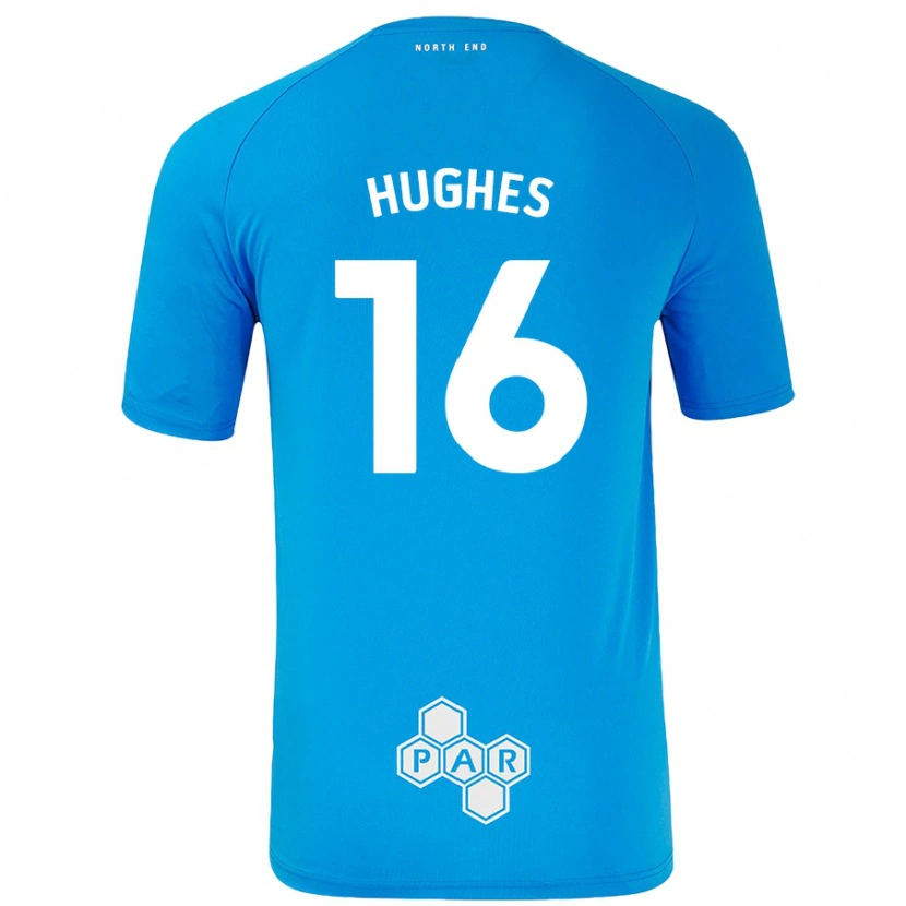Danxen Barn Andrew Hughes #16 Himmelsblå Bortatröja Matchtröjor 2024/25 Tröjor T-Tröja