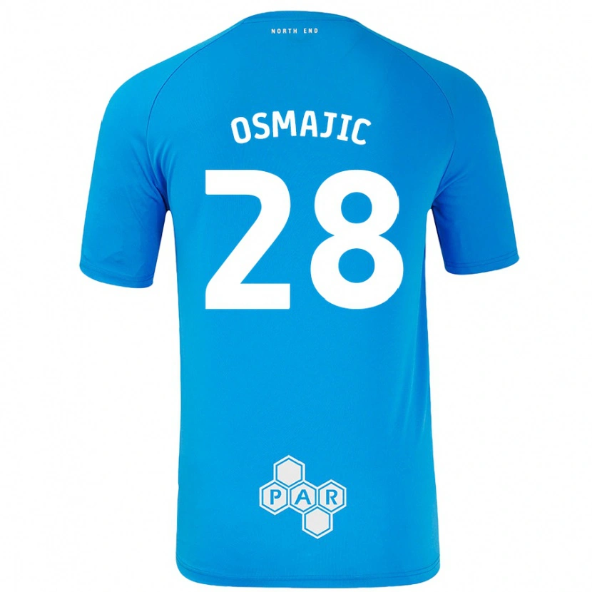 Danxen Barn Milutin Osmajic #28 Himmelsblå Bortatröja Matchtröjor 2024/25 Tröjor T-Tröja
