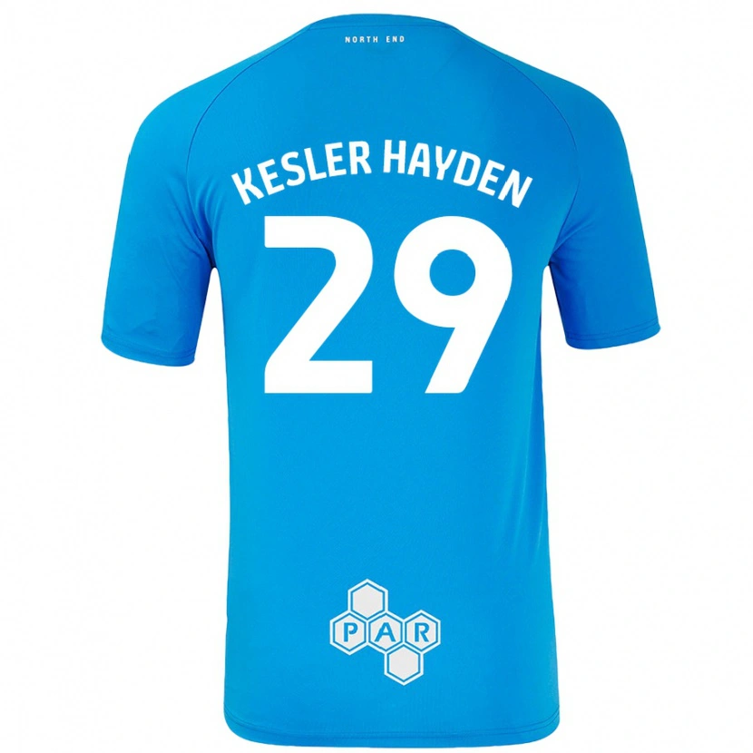 Danxen Barn Kaine Kesler-Hayden #29 Himmelsblå Bortatröja Matchtröjor 2024/25 Tröjor T-Tröja