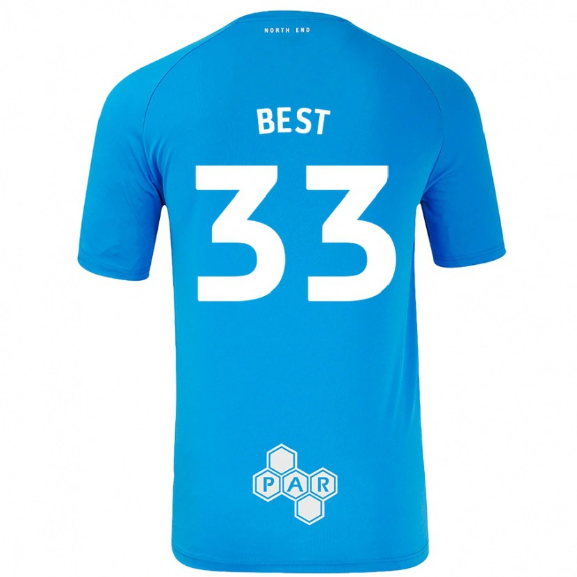 Danxen Barn Kian Best #33 Himmelsblå Bortatröja Matchtröjor 2024/25 Tröjor T-Tröja