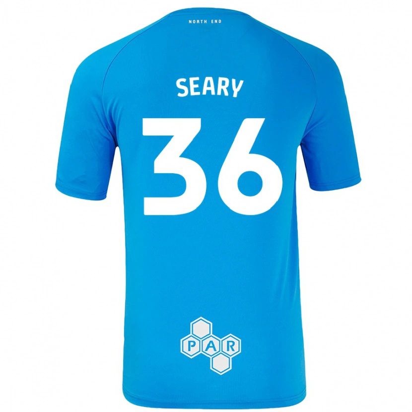 Danxen Barn Josh Seary #36 Himmelsblå Bortatröja Matchtröjor 2024/25 Tröjor T-Tröja