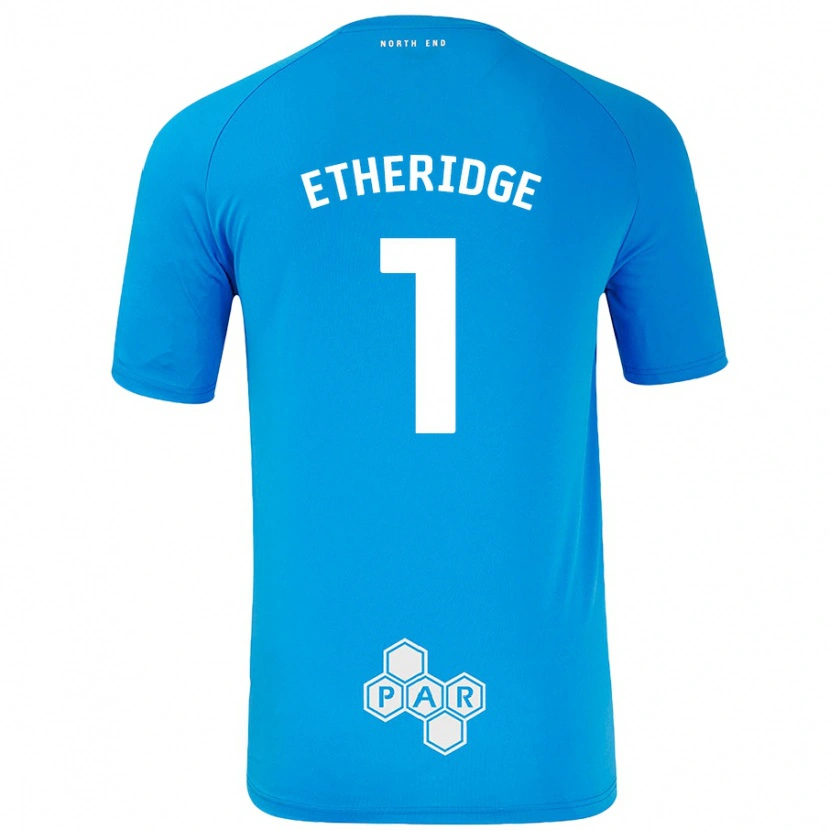 Danxen Barn Ellie Etheridge #1 Himmelsblå Bortatröja Matchtröjor 2024/25 Tröjor T-Tröja