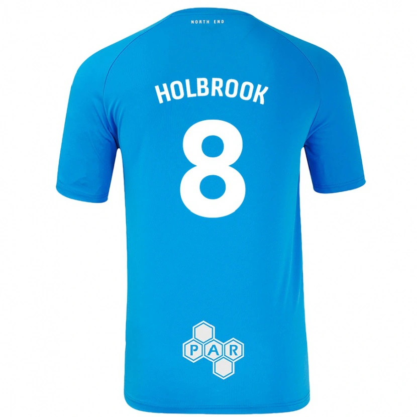 Danxen Barn Jess Holbrook #8 Himmelsblå Bortatröja Matchtröjor 2024/25 Tröjor T-Tröja