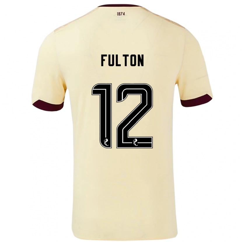Danxen Barn Ryan Fulton #12 Grädde Bourgogne Bortatröja Matchtröjor 2024/25 Tröjor T-Tröja