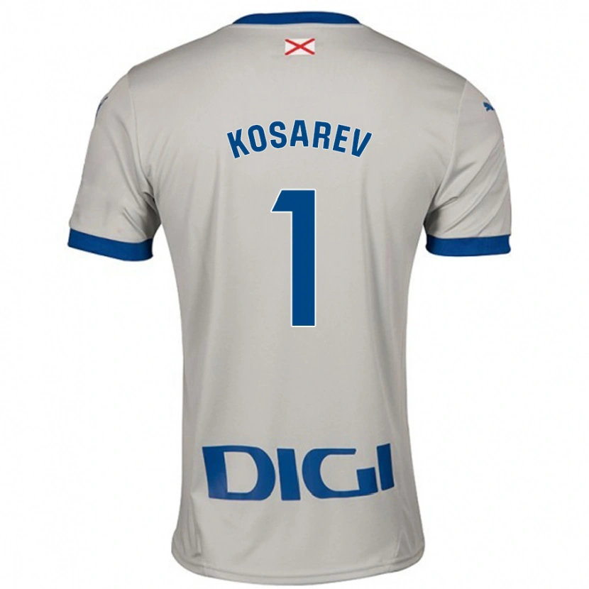 Danxen Barn Oleksandr Kosarev #1 Ljusgrå Bortatröja Matchtröjor 2024/25 Tröjor T-Tröja