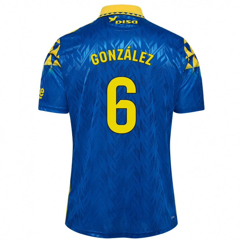 Danxen Barn Fabio González #6 Blå Gul Bortatröja Matchtröjor 2024/25 Tröjor T-Tröja