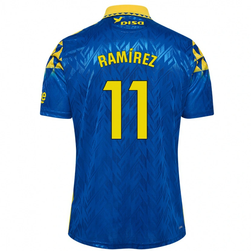 Danxen Barn Benito Ramírez #11 Blå Gul Bortatröja Matchtröjor 2024/25 Tröjor T-Tröja