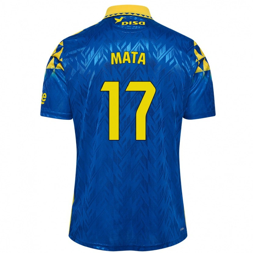 Danxen Barn Jaime Mata #17 Blå Gul Bortatröja Matchtröjor 2024/25 Tröjor T-Tröja