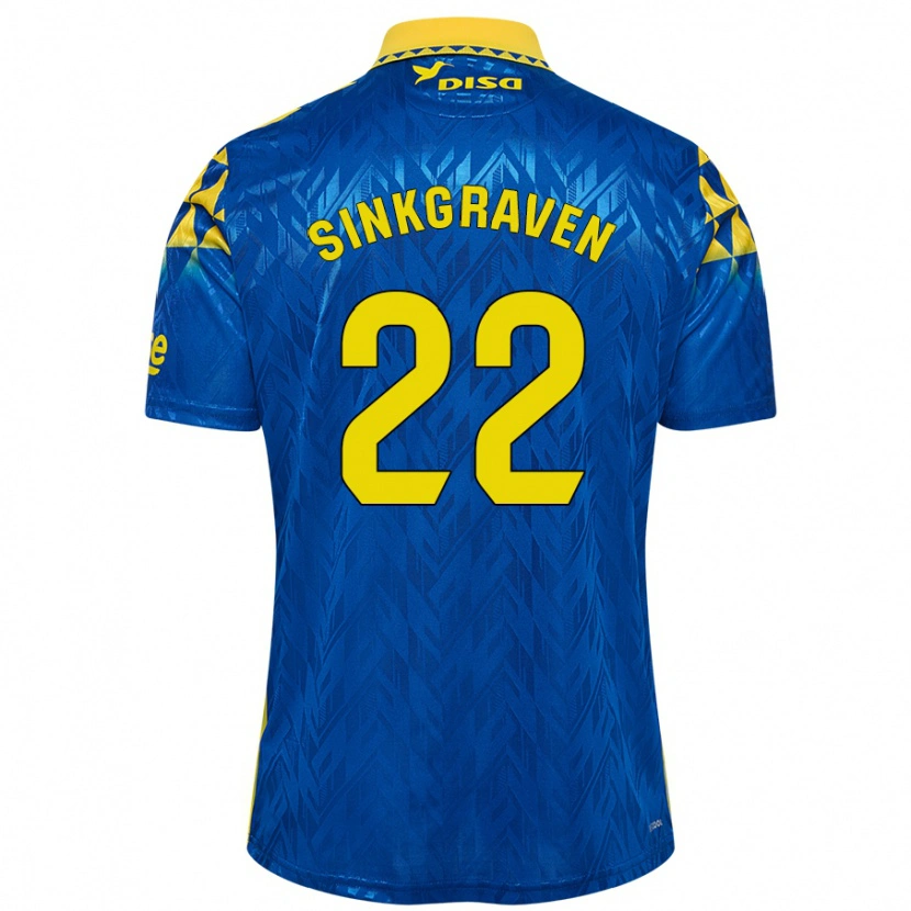 Danxen Barn Daley Sinkgraven #22 Blå Gul Bortatröja Matchtröjor 2024/25 Tröjor T-Tröja