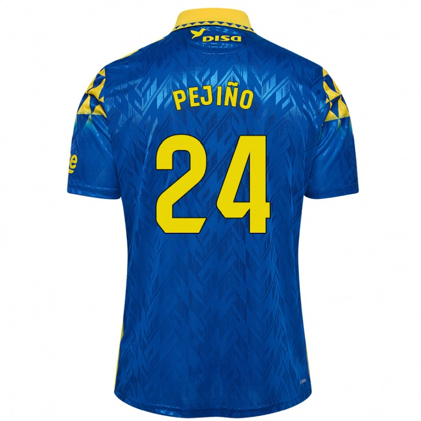 Danxen Barn Pejiño #24 Blå Gul Bortatröja Matchtröjor 2024/25 Tröjor T-Tröja