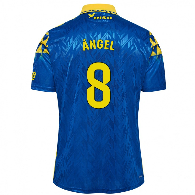 Danxen Barn José Ángel #8 Blå Gul Bortatröja Matchtröjor 2024/25 Tröjor T-Tröja