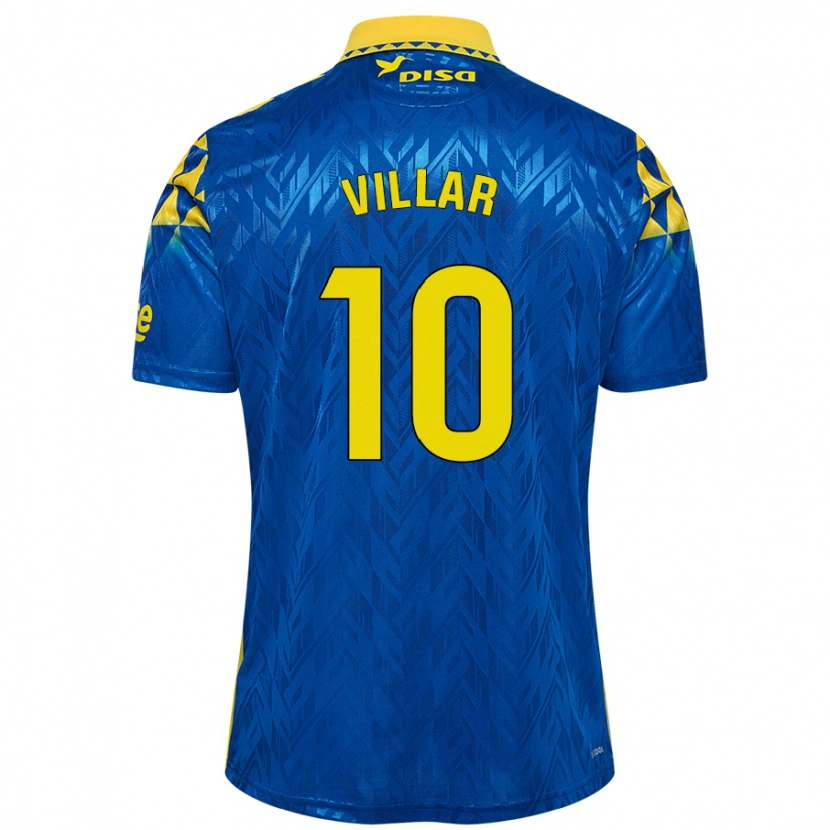 Danxen Barn Andy Villar #10 Blå Gul Bortatröja Matchtröjor 2024/25 Tröjor T-Tröja