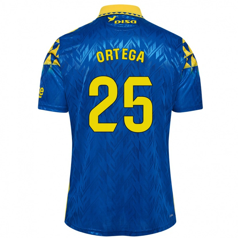 Danxen Barn Edián Ortega #25 Blå Gul Bortatröja Matchtröjor 2024/25 Tröjor T-Tröja