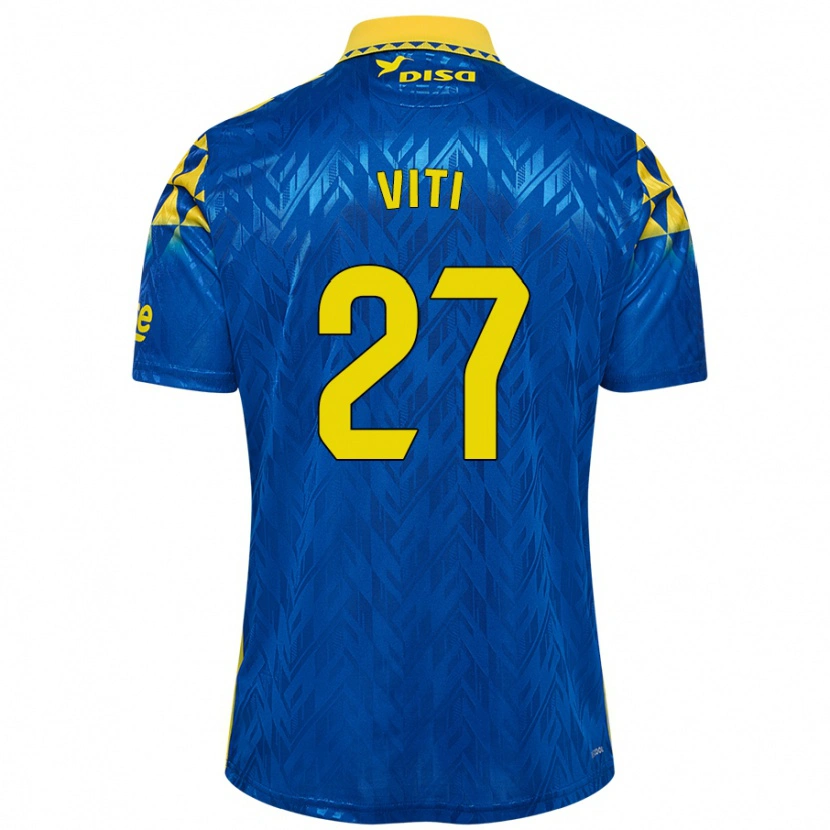 Danxen Barn Viti #27 Blå Gul Bortatröja Matchtröjor 2024/25 Tröjor T-Tröja