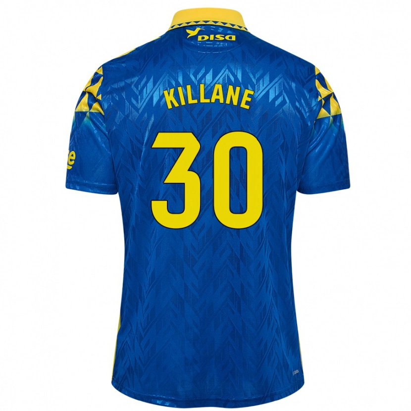 Danxen Barn Álvaro Killane #30 Blå Gul Bortatröja Matchtröjor 2024/25 Tröjor T-Tröja