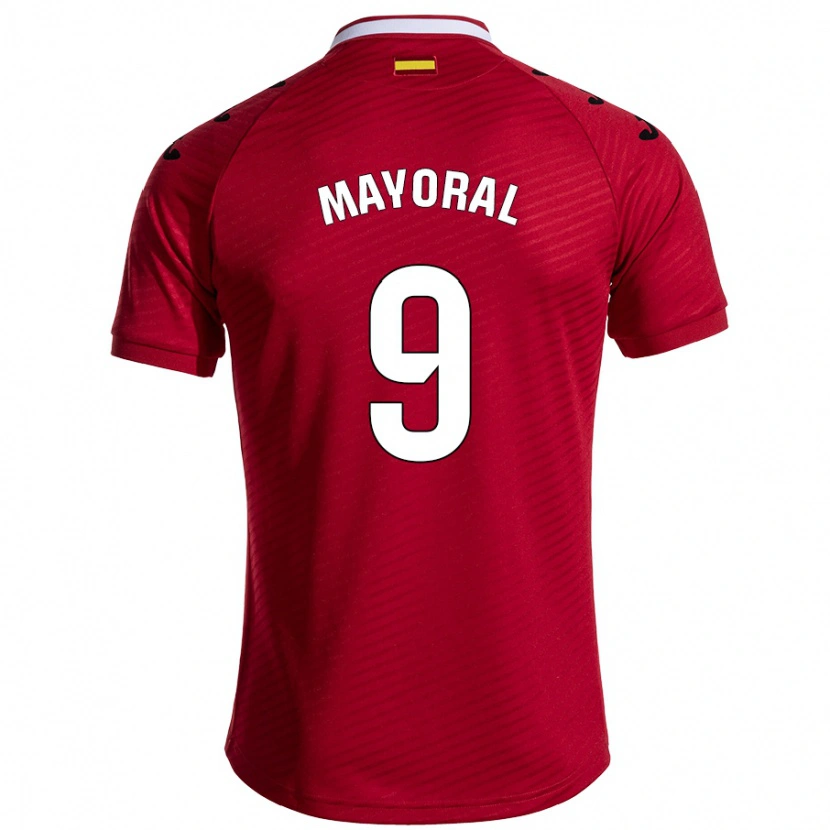 Danxen Barn Borja Mayoral #9 Mörkröd Bortatröja Matchtröjor 2024/25 Tröjor T-Tröja
