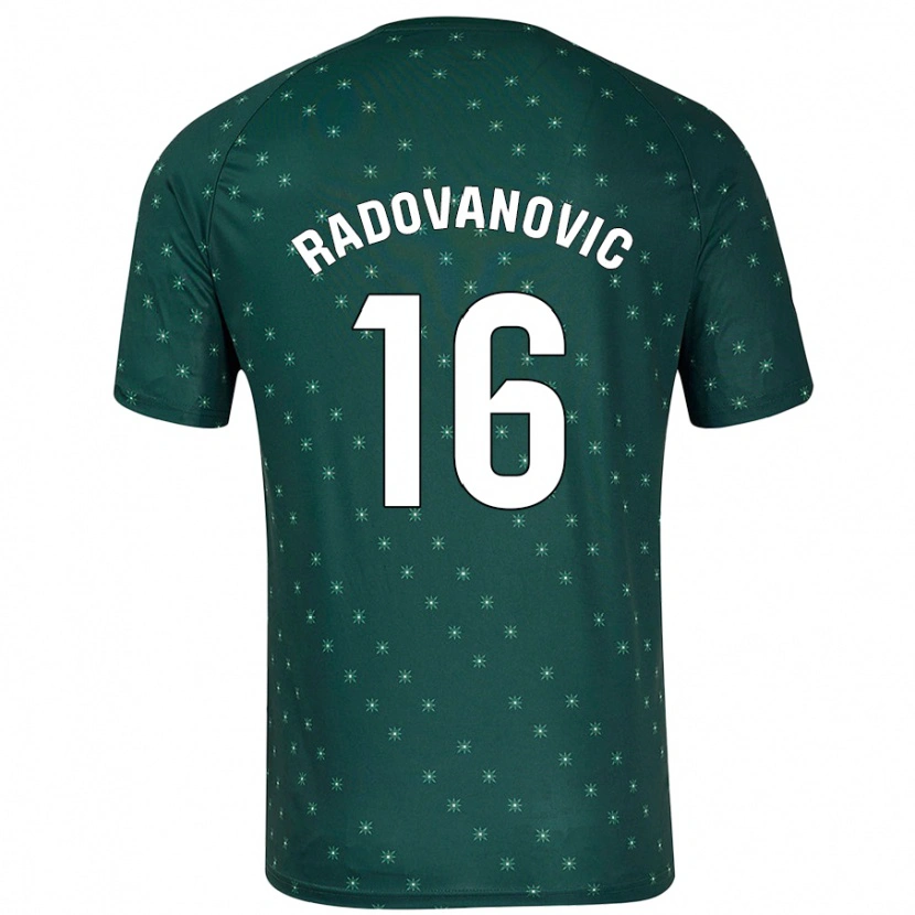 Danxen Barn Aleksandar Radovanovic #16 Mörkgrön Bortatröja Matchtröjor 2024/25 Tröjor T-Tröja