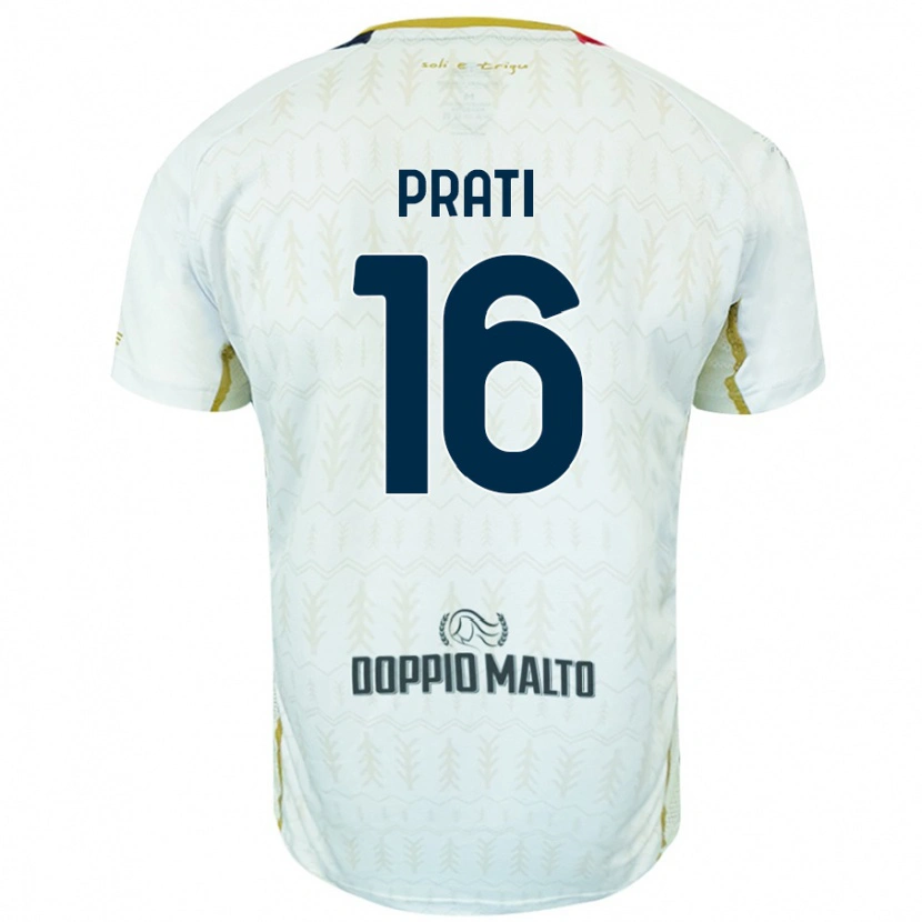 Danxen Barn Matteo Prati #16 Vit Bortatröja Matchtröjor 2024/25 Tröjor T-Tröja