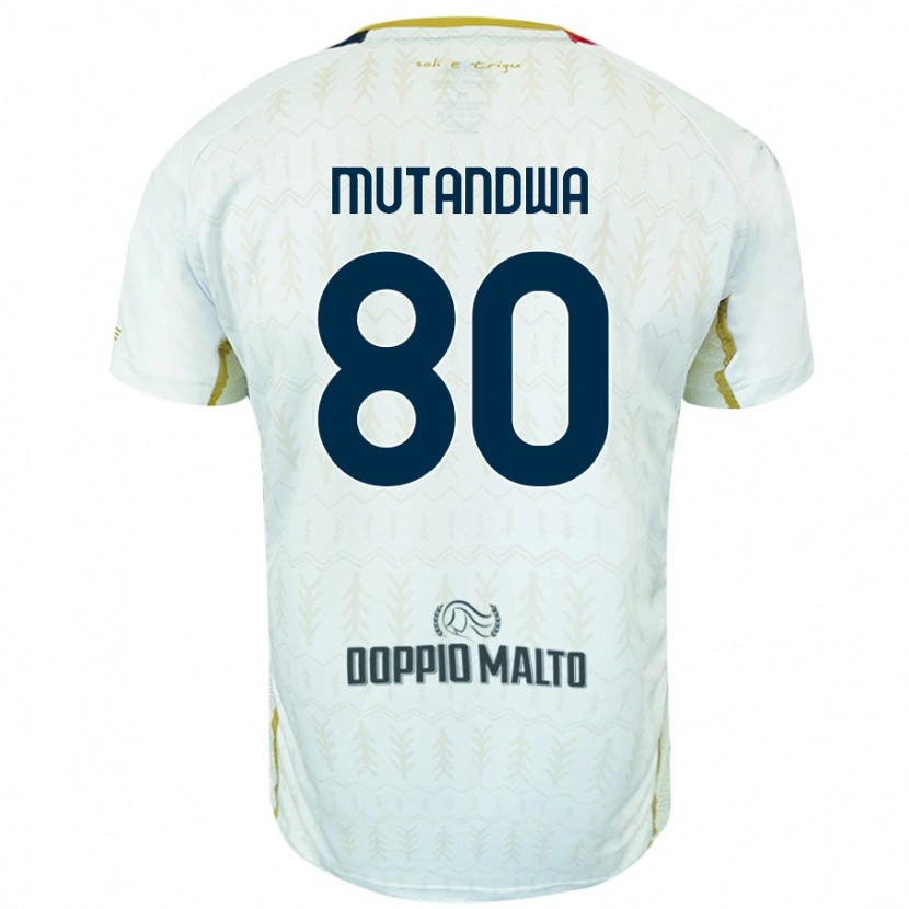 Danxen Barn Kingstone Mutandwa #80 Vit Bortatröja Matchtröjor 2024/25 Tröjor T-Tröja