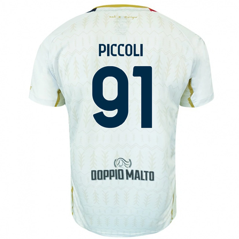 Danxen Barn Roberto Piccoli #91 Vit Bortatröja Matchtröjor 2024/25 Tröjor T-Tröja