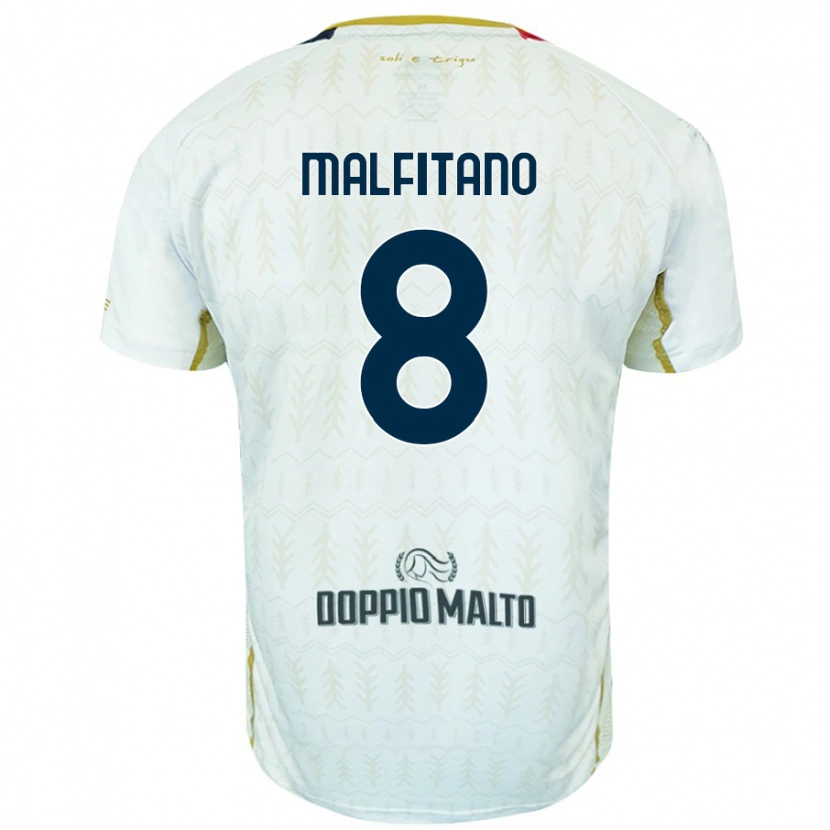 Danxen Barn Roberto Malfitano #8 Vit Bortatröja Matchtröjor 2024/25 Tröjor T-Tröja
