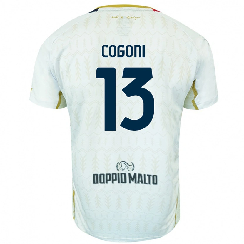 Danxen Barn Andrea Cogoni #13 Vit Bortatröja Matchtröjor 2024/25 Tröjor T-Tröja