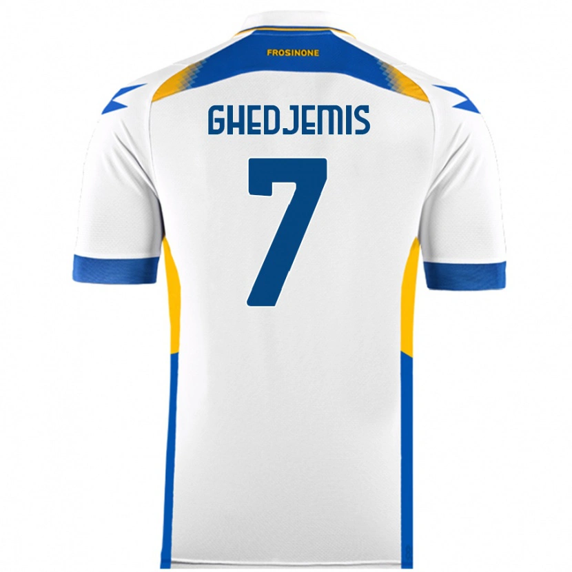 Danxen Barn Farès Ghedjemis #7 Vit Bortatröja Matchtröjor 2024/25 Tröjor T-Tröja