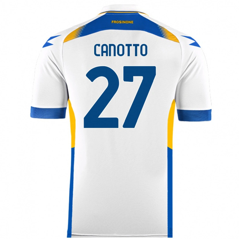 Danxen Barn Luigi Canotto #27 Vit Bortatröja Matchtröjor 2024/25 Tröjor T-Tröja