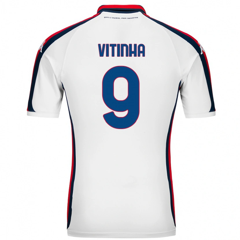 Danxen Barn Vitinha #9 Vit Bortatröja Matchtröjor 2024/25 Tröjor T-Tröja