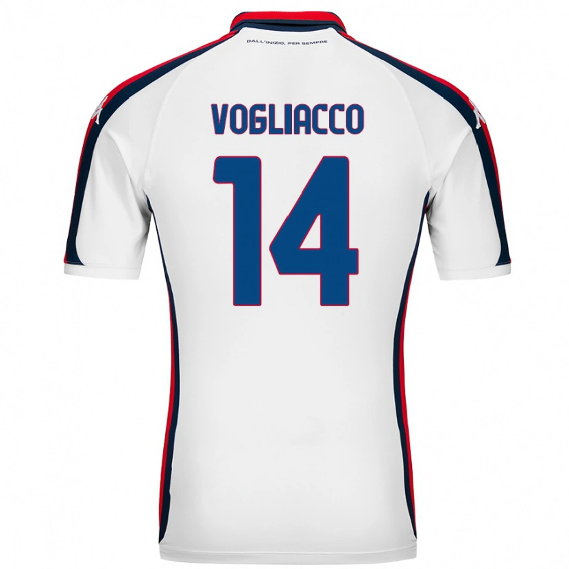 Danxen Barn Alessandro Vogliacco #14 Vit Bortatröja Matchtröjor 2024/25 Tröjor T-Tröja