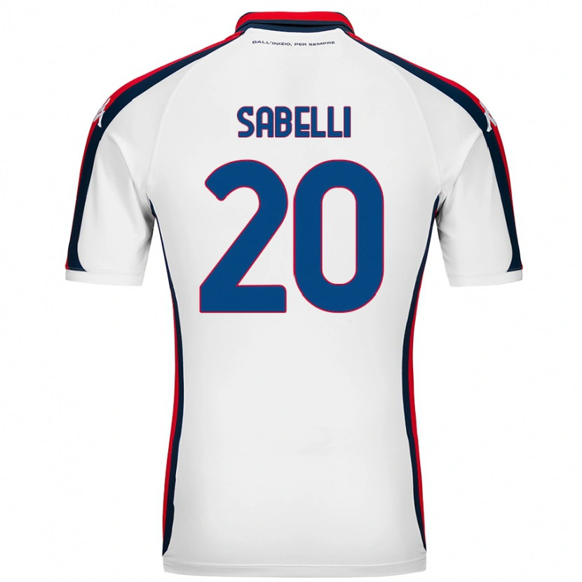 Danxen Barn Stefano Sabelli #20 Vit Bortatröja Matchtröjor 2024/25 Tröjor T-Tröja