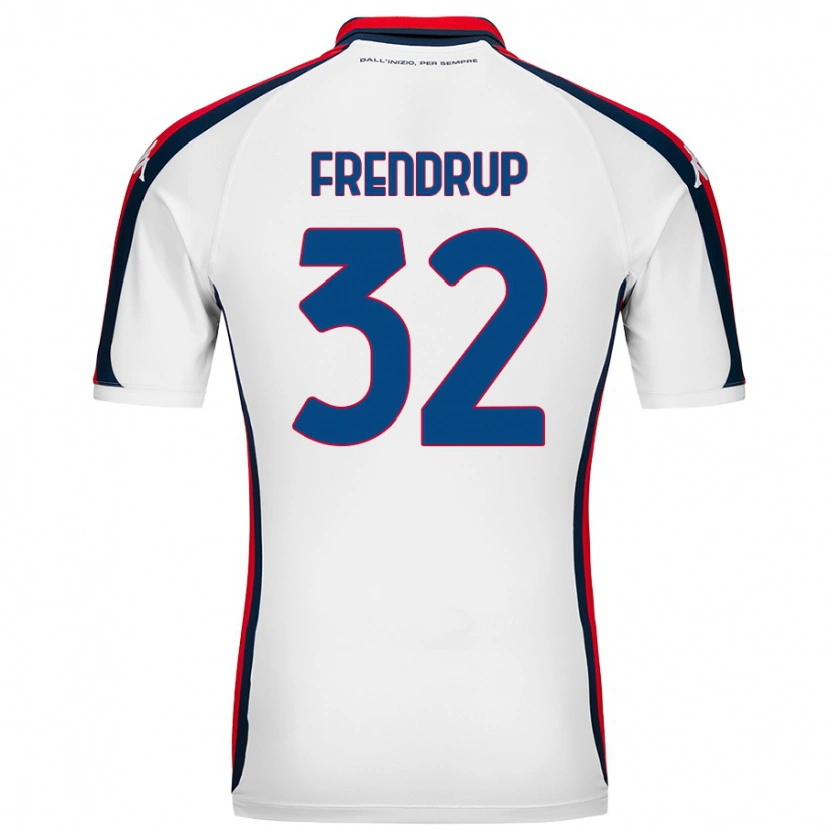 Danxen Barn Morten Frendrup #32 Vit Bortatröja Matchtröjor 2024/25 Tröjor T-Tröja