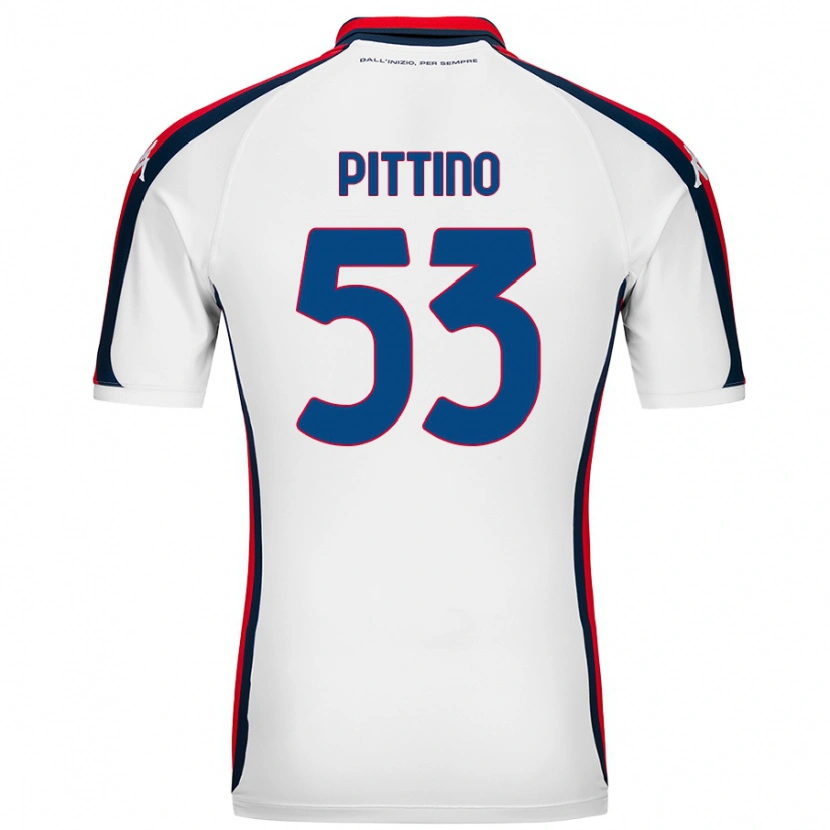 Danxen Barn Tommaso Pittino #53 Vit Bortatröja Matchtröjor 2024/25 Tröjor T-Tröja