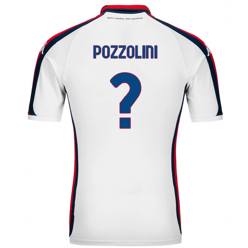 Danxen Barn Andrea Pozzolini #0 Vit Bortatröja Matchtröjor 2024/25 Tröjor T-Tröja
