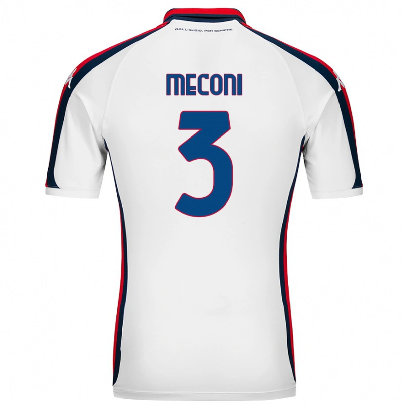 Danxen Barn Edoardo Meconi #3 Vit Bortatröja Matchtröjor 2024/25 Tröjor T-Tröja