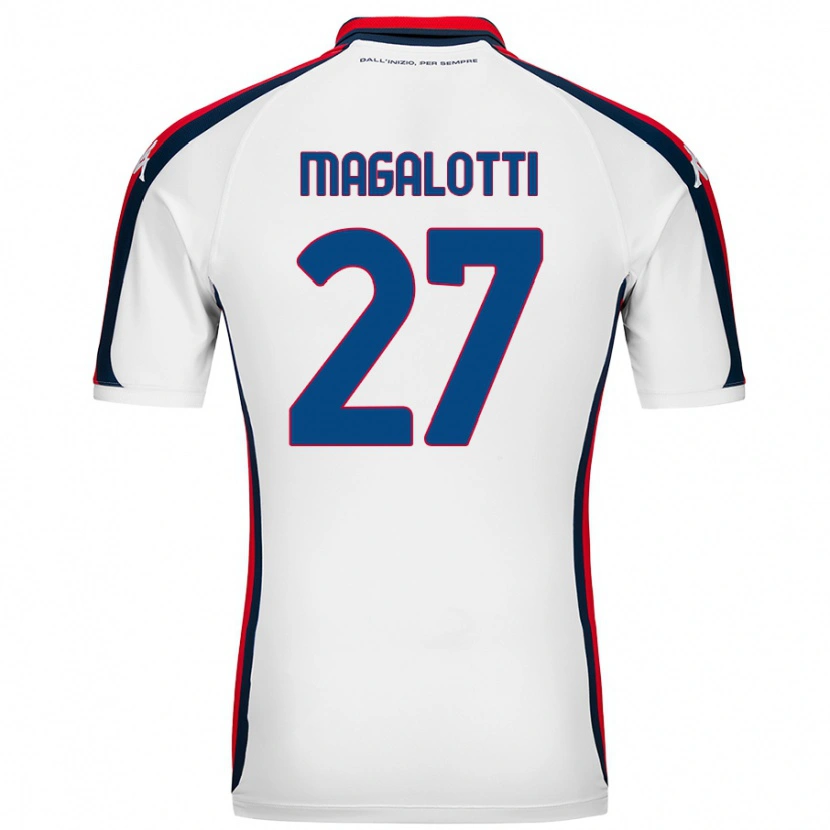 Danxen Barn Gabriele Magalotti #27 Vit Bortatröja Matchtröjor 2024/25 Tröjor T-Tröja