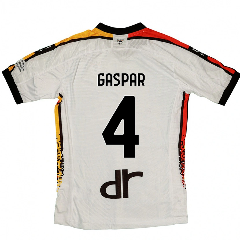 Danxen Barn Kialonda Gaspar #4 Vit Svart Bortatröja Matchtröjor 2024/25 Tröjor T-Tröja