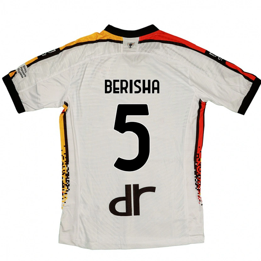 Danxen Barn Medon Berisha #5 Vit Svart Bortatröja Matchtröjor 2024/25 Tröjor T-Tröja