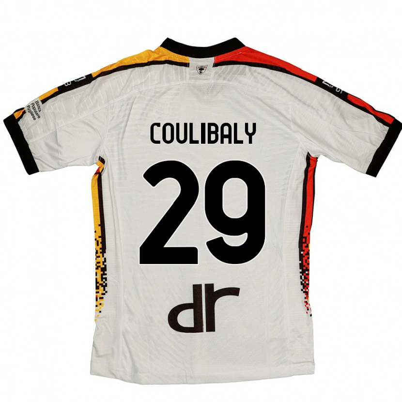 Danxen Barn Lassana Coulibaly #29 Vit Svart Bortatröja Matchtröjor 2024/25 Tröjor T-Tröja