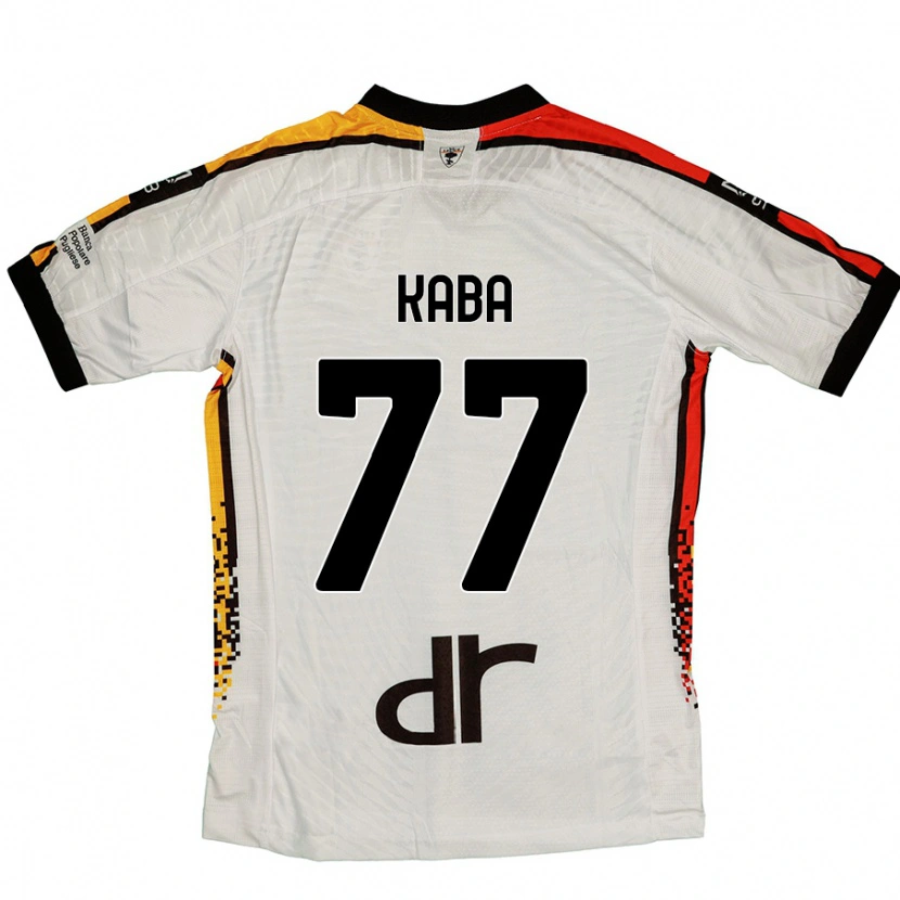 Danxen Barn Mohamed Kaba #77 Vit Svart Bortatröja Matchtröjor 2024/25 Tröjor T-Tröja
