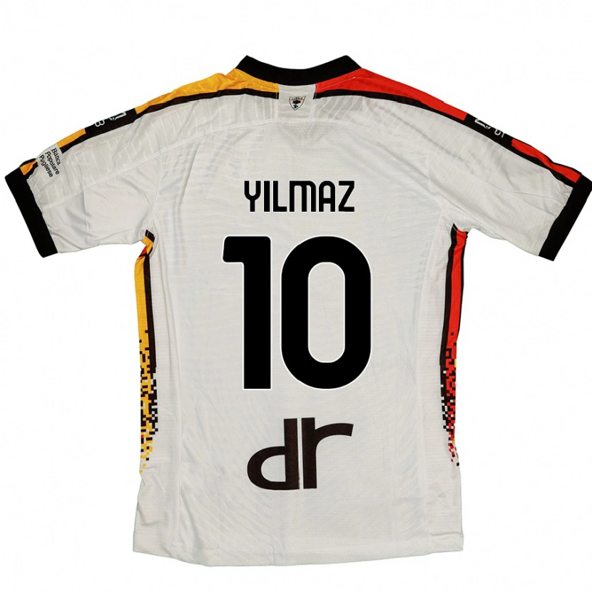 Danxen Barn Enes Yilmaz #10 Vit Svart Bortatröja Matchtröjor 2024/25 Tröjor T-Tröja