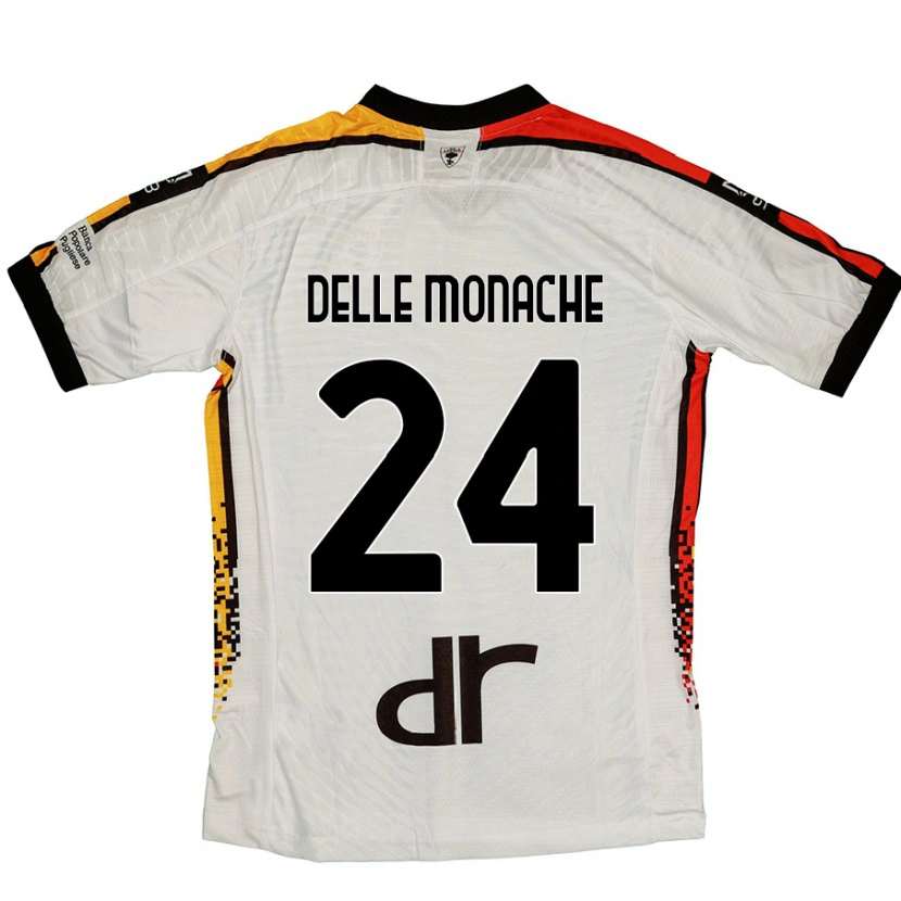 Danxen Barn Marco Delle Monache #24 Vit Svart Bortatröja Matchtröjor 2024/25 Tröjor T-Tröja