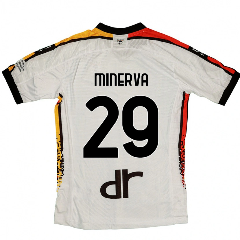 Danxen Barn Francesco Minerva #29 Vit Svart Bortatröja Matchtröjor 2024/25 Tröjor T-Tröja