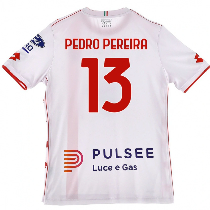 Danxen Barn Pedro Pereira #13 Vit Röd Bortatröja Matchtröjor 2024/25 Tröjor T-Tröja