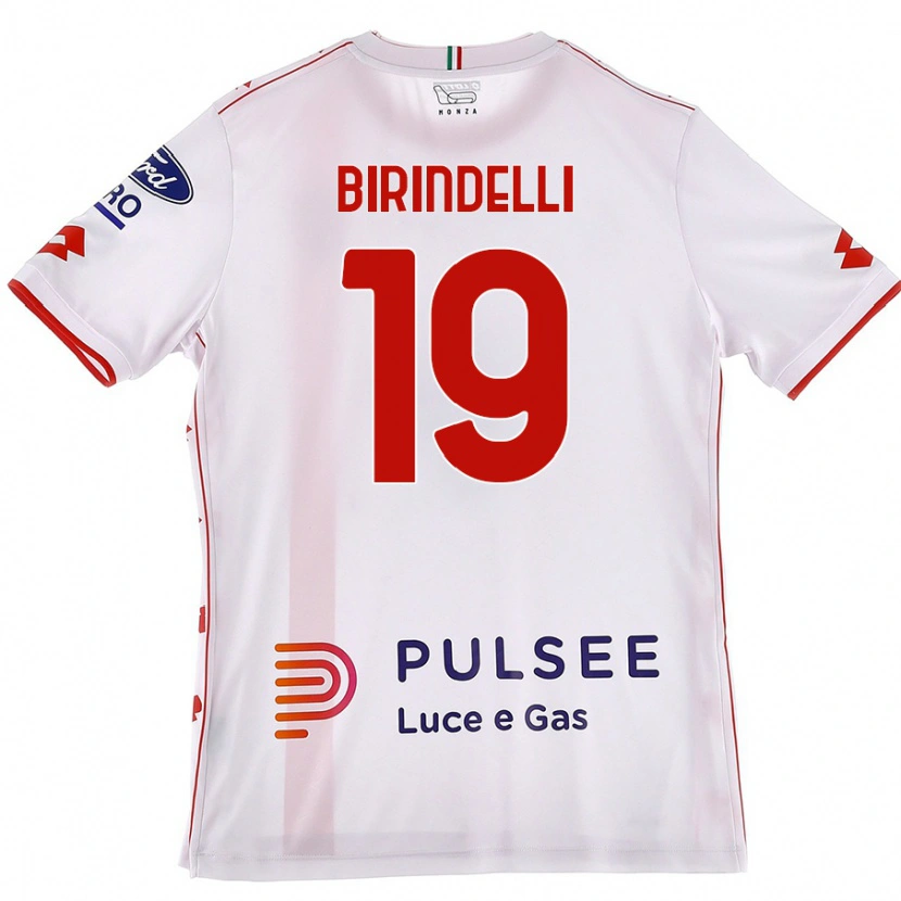 Danxen Barn Samuele Birindelli #19 Vit Röd Bortatröja Matchtröjor 2024/25 Tröjor T-Tröja