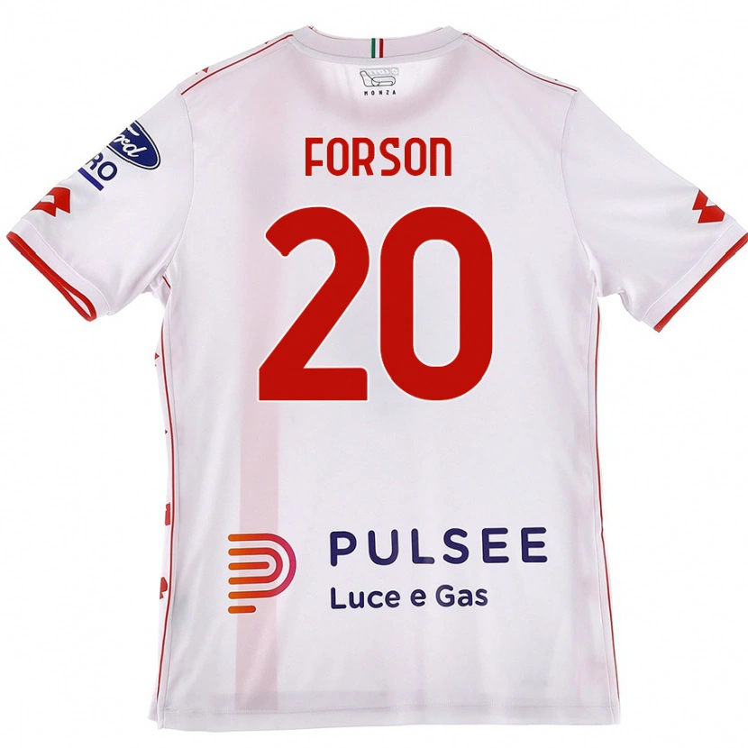 Danxen Barn Omari Forson #20 Vit Röd Bortatröja Matchtröjor 2024/25 Tröjor T-Tröja