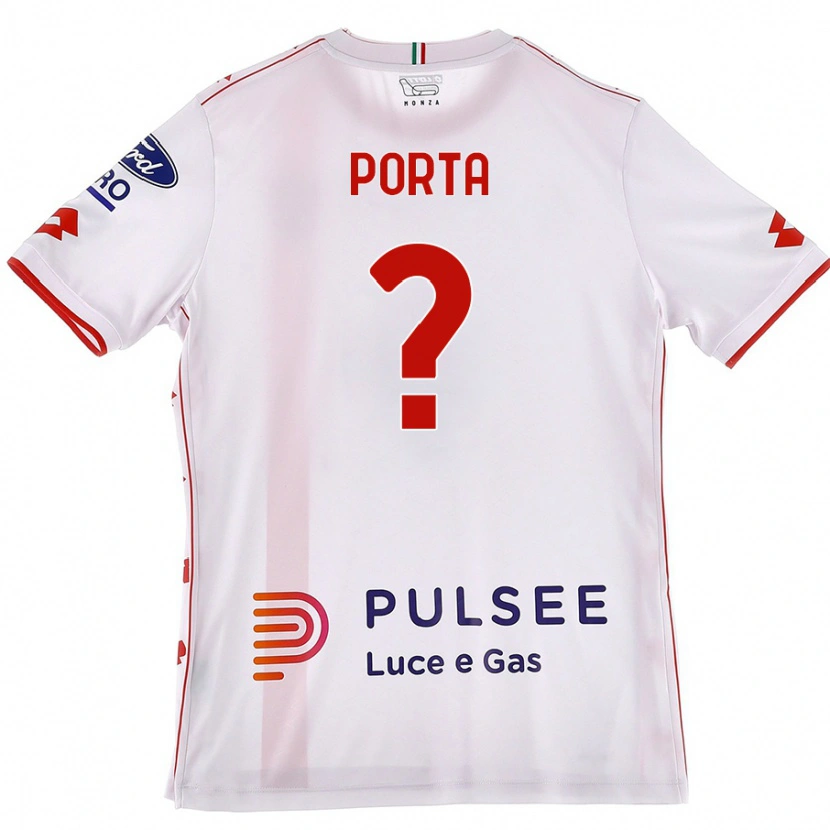 Danxen Barn Matteo Porta #0 Vit Röd Bortatröja Matchtröjor 2024/25 Tröjor T-Tröja
